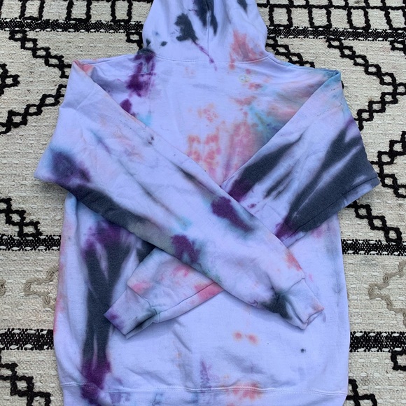 NWT multi tie dye l/s hooded zip-up sweatshirt - Picture 10 of 15